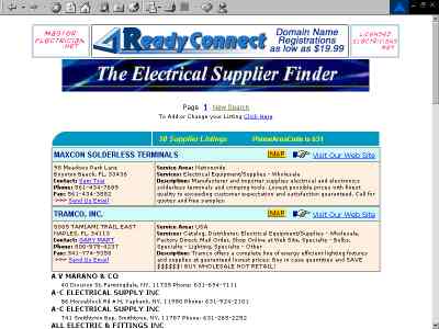 Electrical Supplies Finder